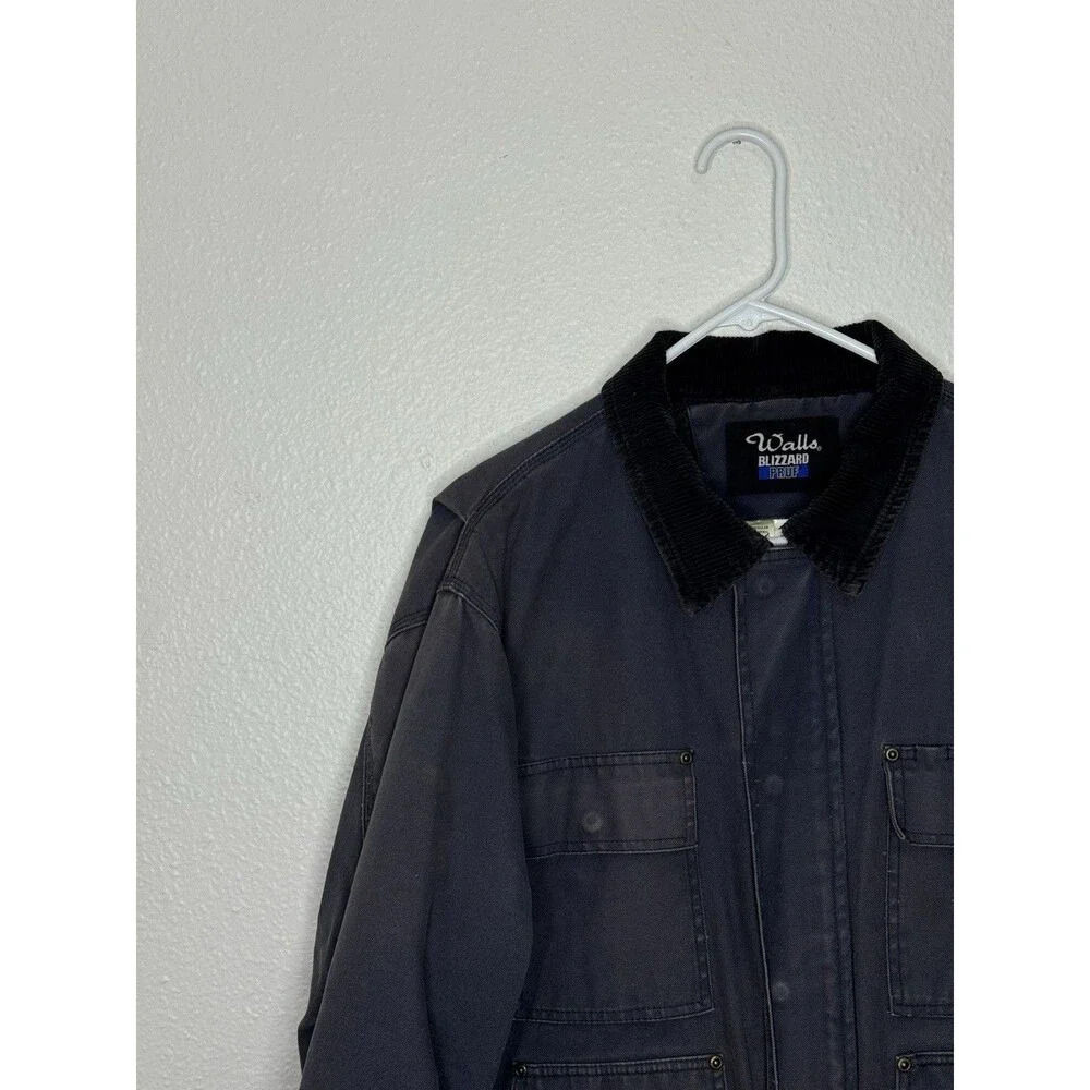 VTG Walls Blizzard Pruf Canvas Jacket Mens Large Chore Barn Work Distressed Coat - Picture 3 of 16